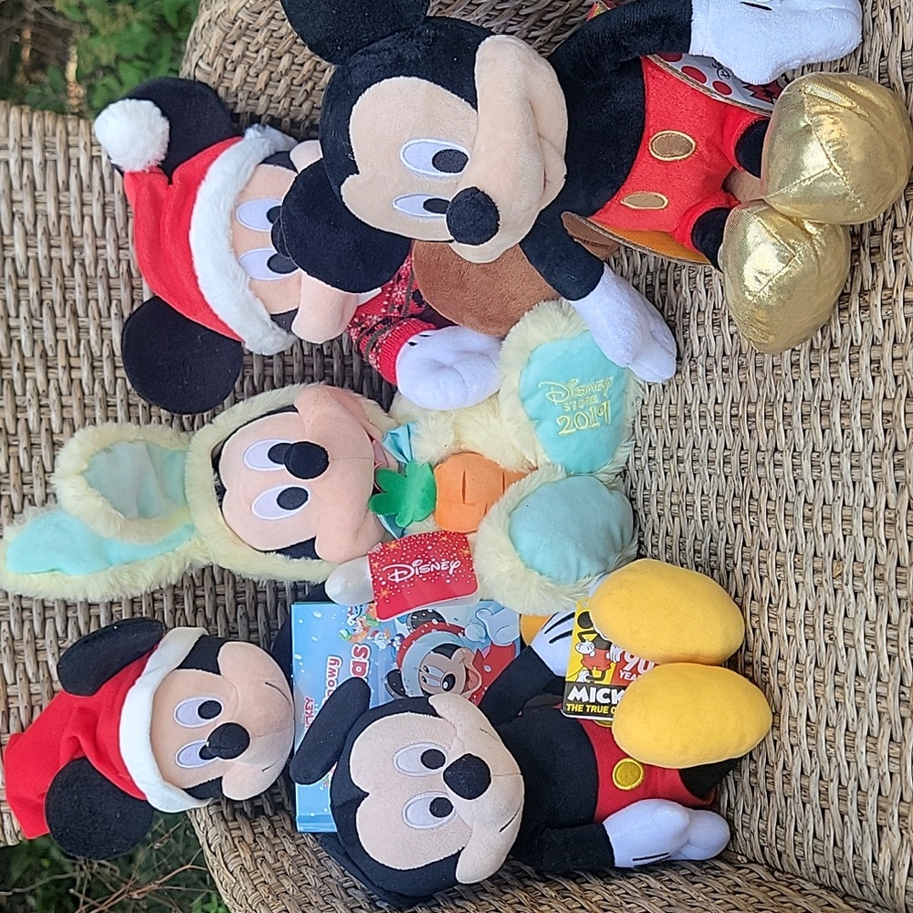 5 NWT collector Mickey Mouse Stuffed Animals- Disney